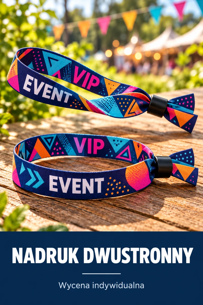 Nadruk dwustronny — opaski materiałowe